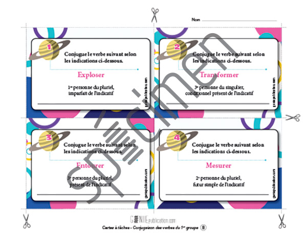 Géniepublication | Catalogue | Cartes à tâches – Conjugaison des verbes ...