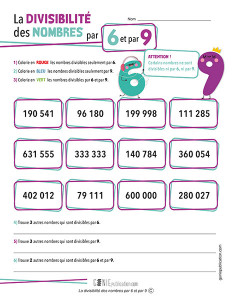 La divisibilité des nombres par 6 et par 9