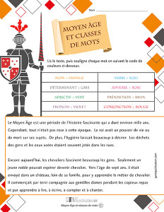 Moyen Âge et classes de mots