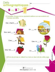 Défis orthographiques : « s » ou « z » ? – 1