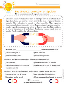 Les aimants : attraction et répulsion