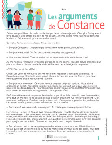 Les arguments de Constance