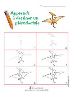 Apprends à dessiner un ptérodactyle