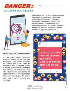 Danger : fausses nouvelles