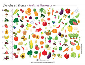Cherche et trouve – Fruits et légumes 2