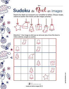Sudoku de Noël en images