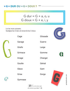 « G » dur ou « g » doux ?