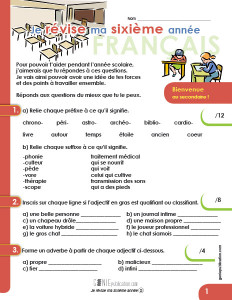 Je révise ma sixième année – Français