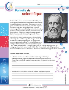 Portraits de scientifique – Galileo Galilei